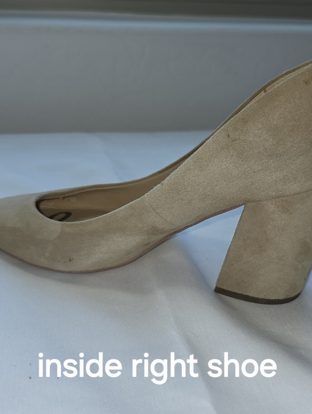 Sam Edelman Women's Tan Suede Pointed-Toe Block Heels Size 8.5 Leather Upper - Picture 9 of 13